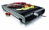 Philips HD4419/20 Tischgrill (verschiedene Temperaturstufen, Antihaftbeschichtung, 2300 Watt) schwarz/edelstahl